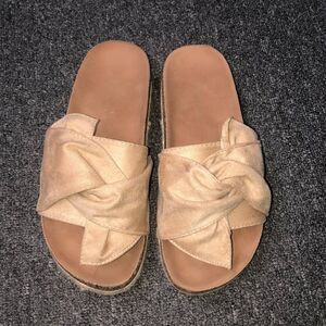 “BOGO” Mature Breeze vegan suede slides